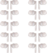 JustJamz Pearl Basic White Headphones 3.5mm Disposable Earphones Bulk Earbuds for Kids and Adults 50 Pack Pack of 2